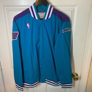 Men's Teal Charlotte Hornets 1996/97 Authentic Full-Snap Warmup Jacket